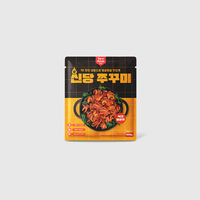 신당쭈꾸미 약간매운맛 500gx2팩 양념 주꾸미볶음 캠핑요리 음식 냉동밀키트 : 씨에이치엔