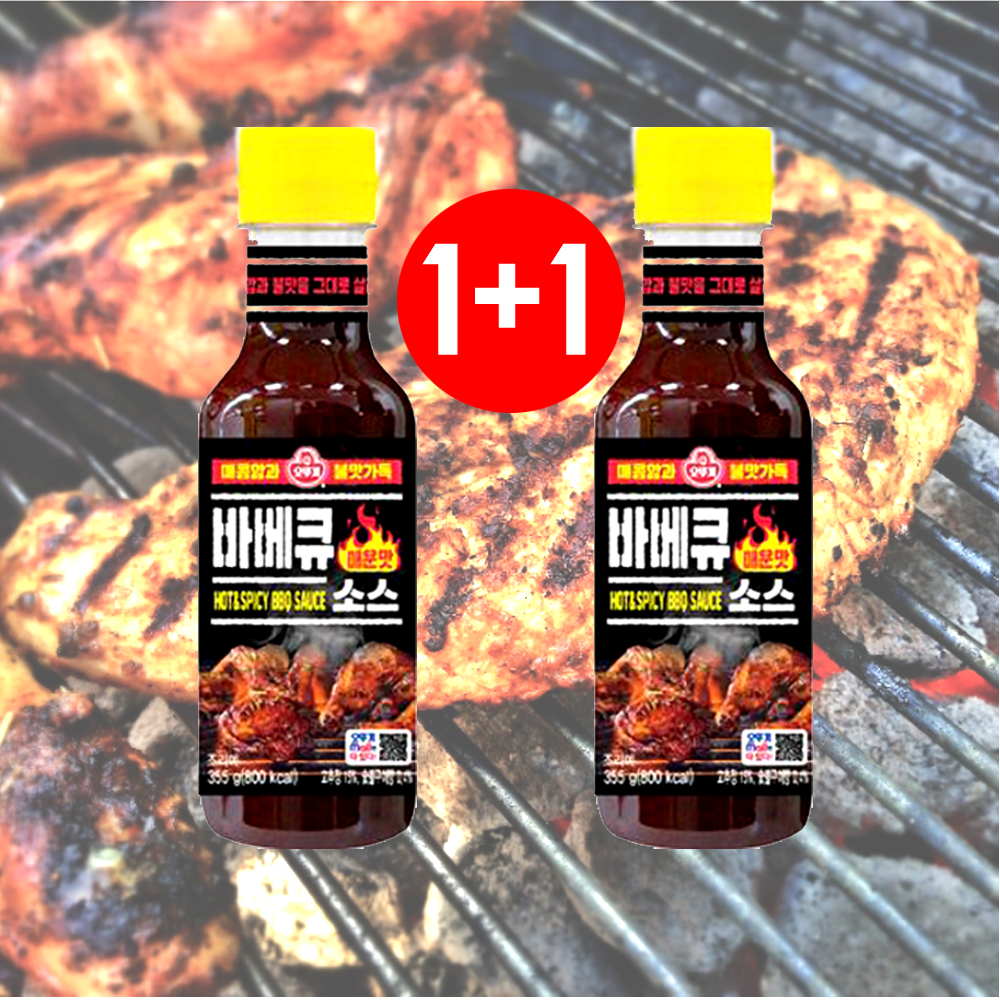 지코바소스 양념 숯불 치킨 바베큐 매운맛 오뚜기 355g X 2개 : 빅스윗