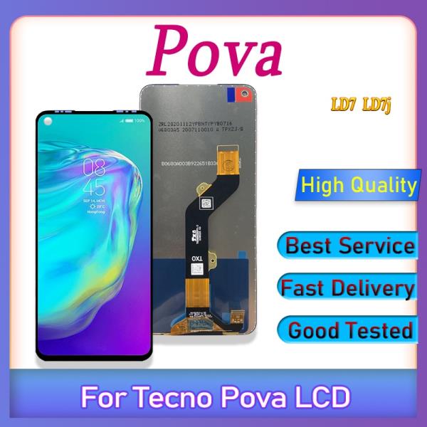 Tecno Pova LCD 디스플레이 터치 스크린 디지타이저 어셈블리 교체, 프레임 포함, 6.8 : 천월종합물산