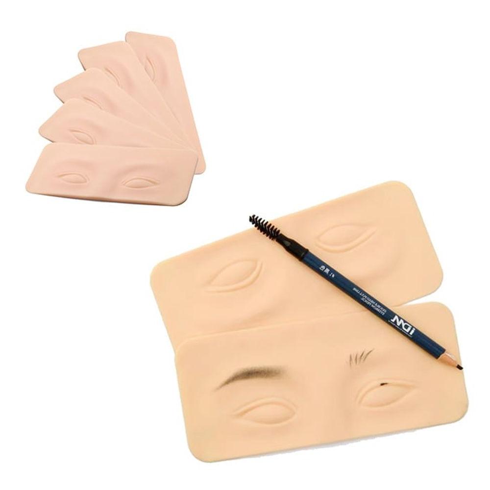 연습 메이크업 눈썹그리기 연습판 반영구 고무판 눈썹 3D 5p : 송림유통