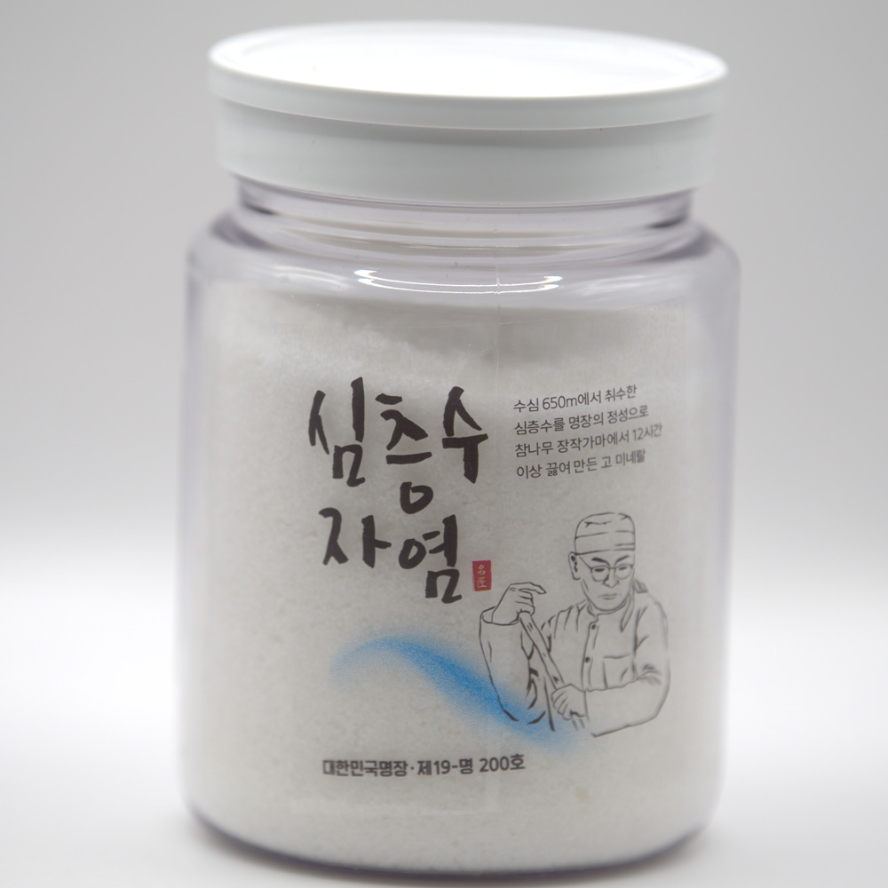 명장 조희조 해양심층수 자염 소금 200g 고미네랄 저염 : 에클레시야