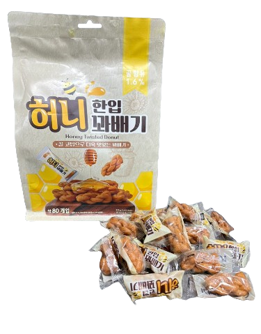 허니 한입 꽈배기 520g 1개 꿀 미니 꽈배기 : 시스뜨라