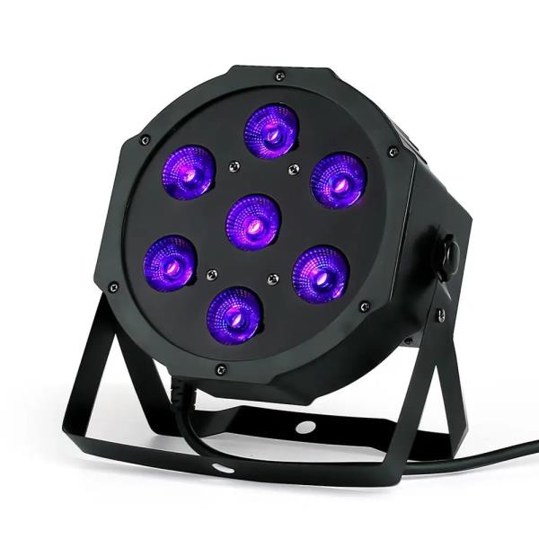 LED 플랫 슬림 파 RGBWA UV 라이트, 6 인 1 DJ 워시 무대 DMX 조명, 비행 케이스 포함, 7x18W : 천월종합유통