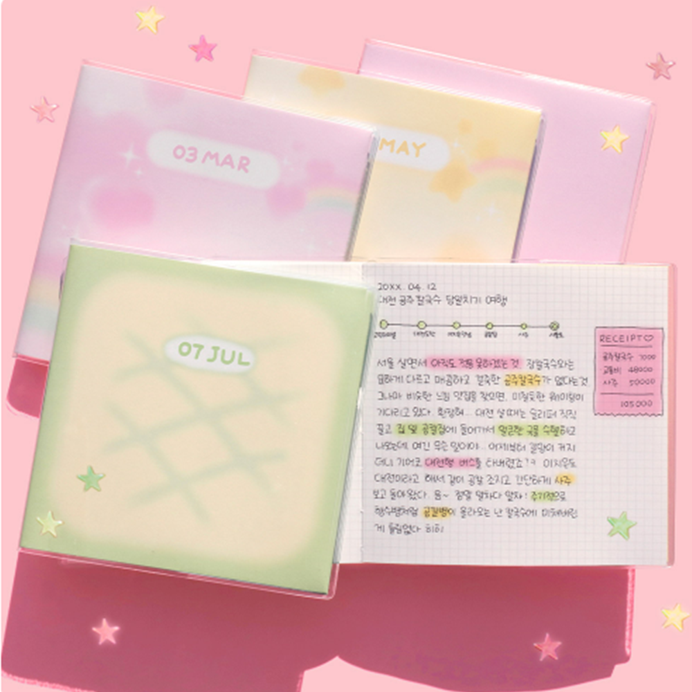 밀키웨이 한달 그리드 모눈 노트 미니 드로잉 레시피 노트 : 마루코 가게