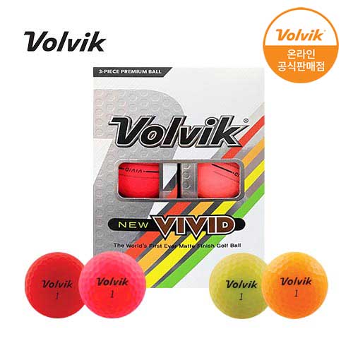 [볼빅] Volvik VIVID 세계최초 무반사 비비드 코팅 6구 골프공(색상랜덤) : 에스지 글로벌
