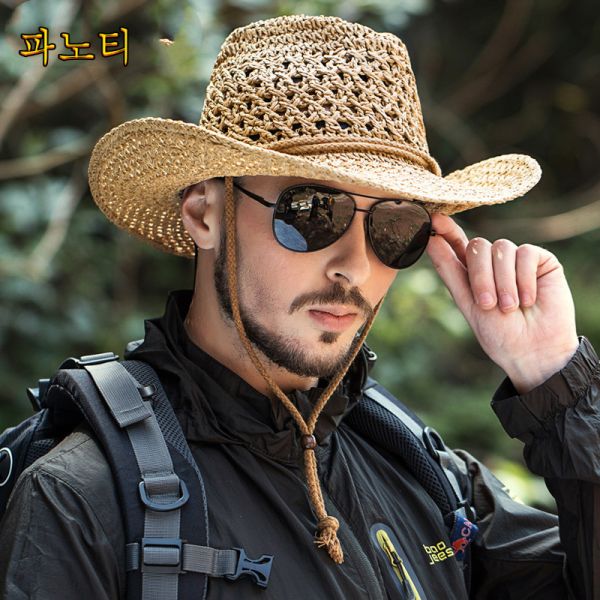 야외 남자 썸머 카우보이 밀짚 모자10333 : 쉽와이즈플러스