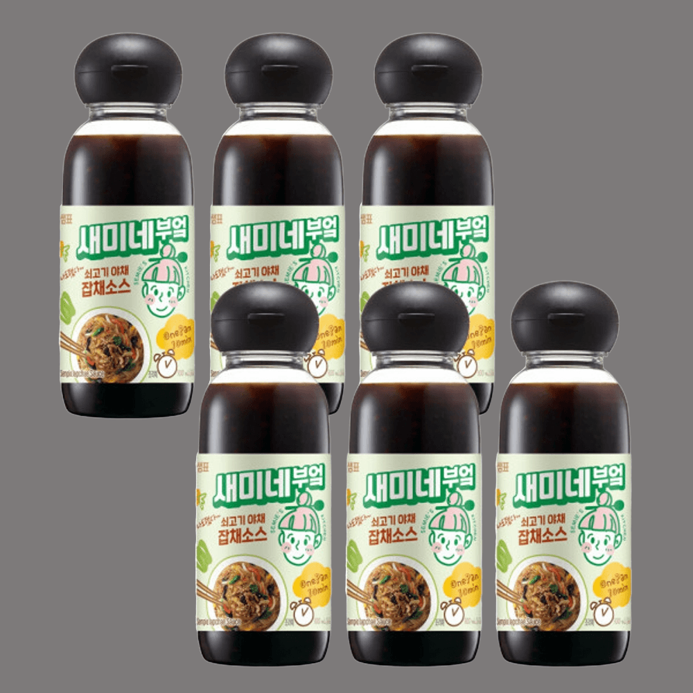 샘표 새미네부엌 쇠고기 야채 잡채소스 300ml 6개 깔끔함 고소함 부드러움 : 알랑스토리지