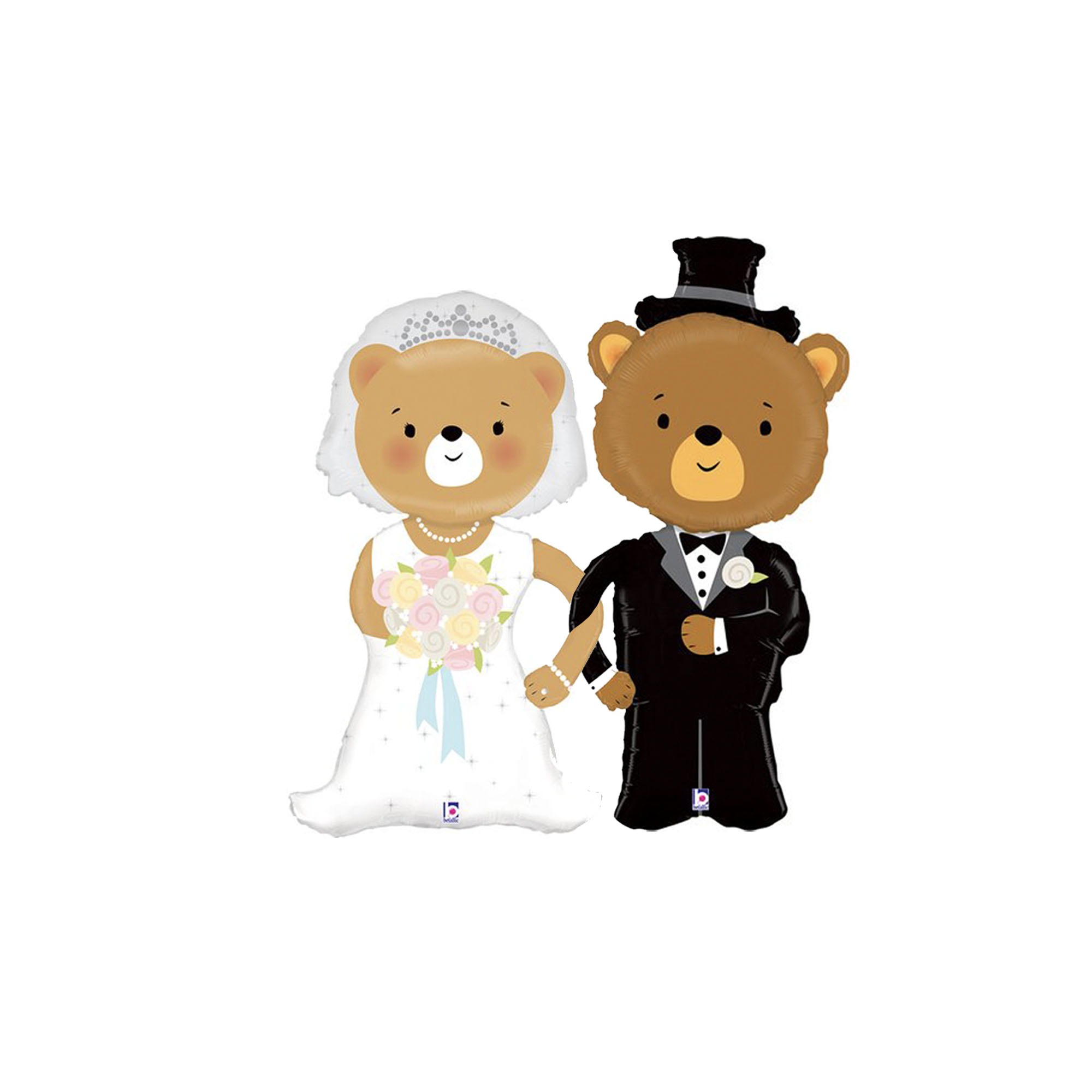 브라이드 & 그룸 웨딩 베어 호일 풍선 Grabo wedding bear : 파티부스