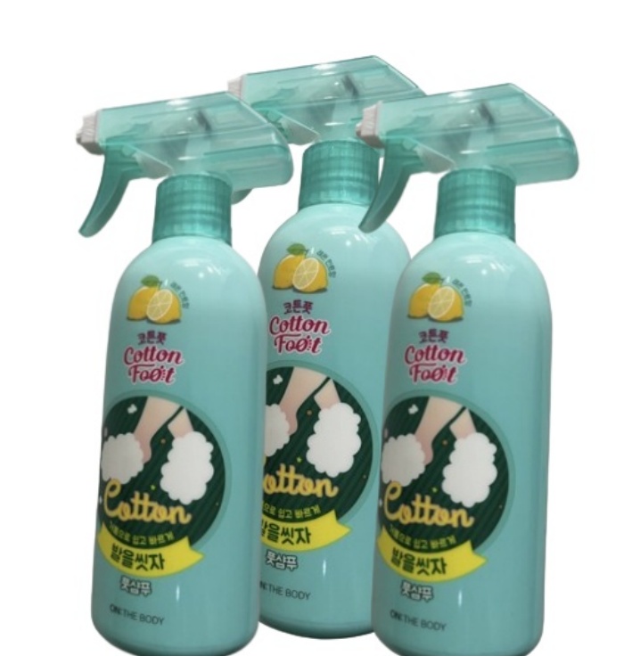 온더바디 풋스파 발을씻자 버블클렌져 385ml x 3개 발 샴푸 워시 샴푸 세정제 : 투스타마켓