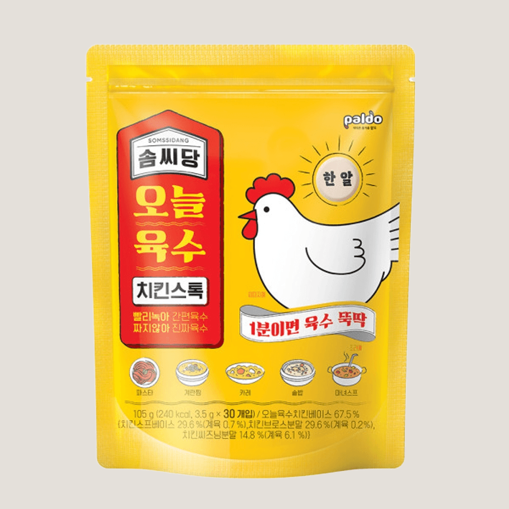 솜씨당 오늘 육수 치킨스톡 3.5g x 30 x 2개 깊은맛 구수한맛 : 알랑스토리지