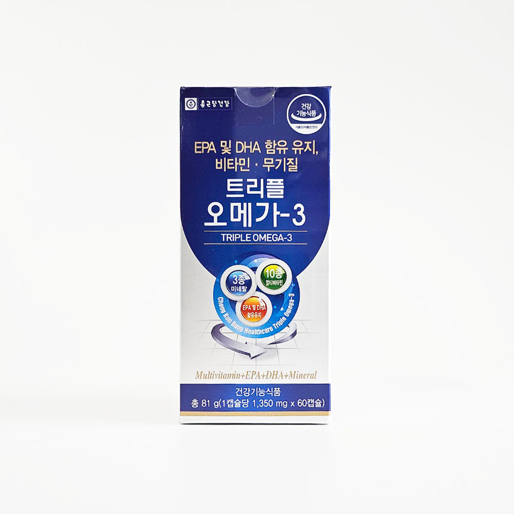 종근당건강 트리플 오메가3 1350mg x 60캡슐 : 가을컴퍼니