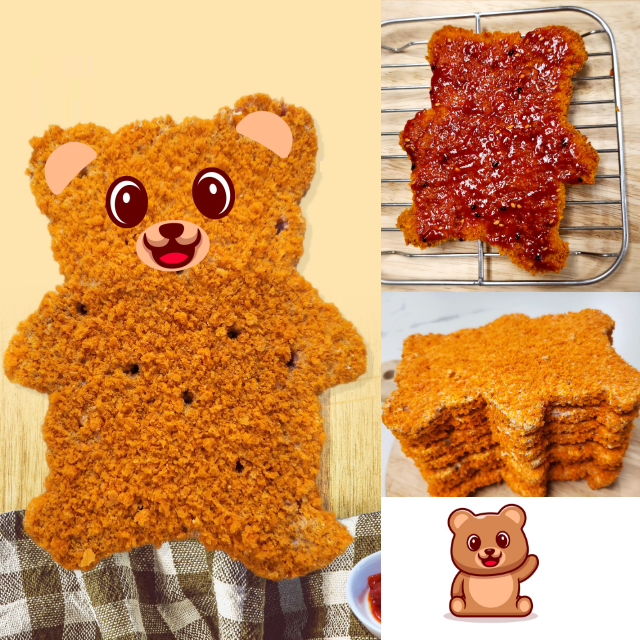 곰 돈까스 곰돌이 피카츄 옛날 치킨 냉동 돈가스 10개 : 오후잡화