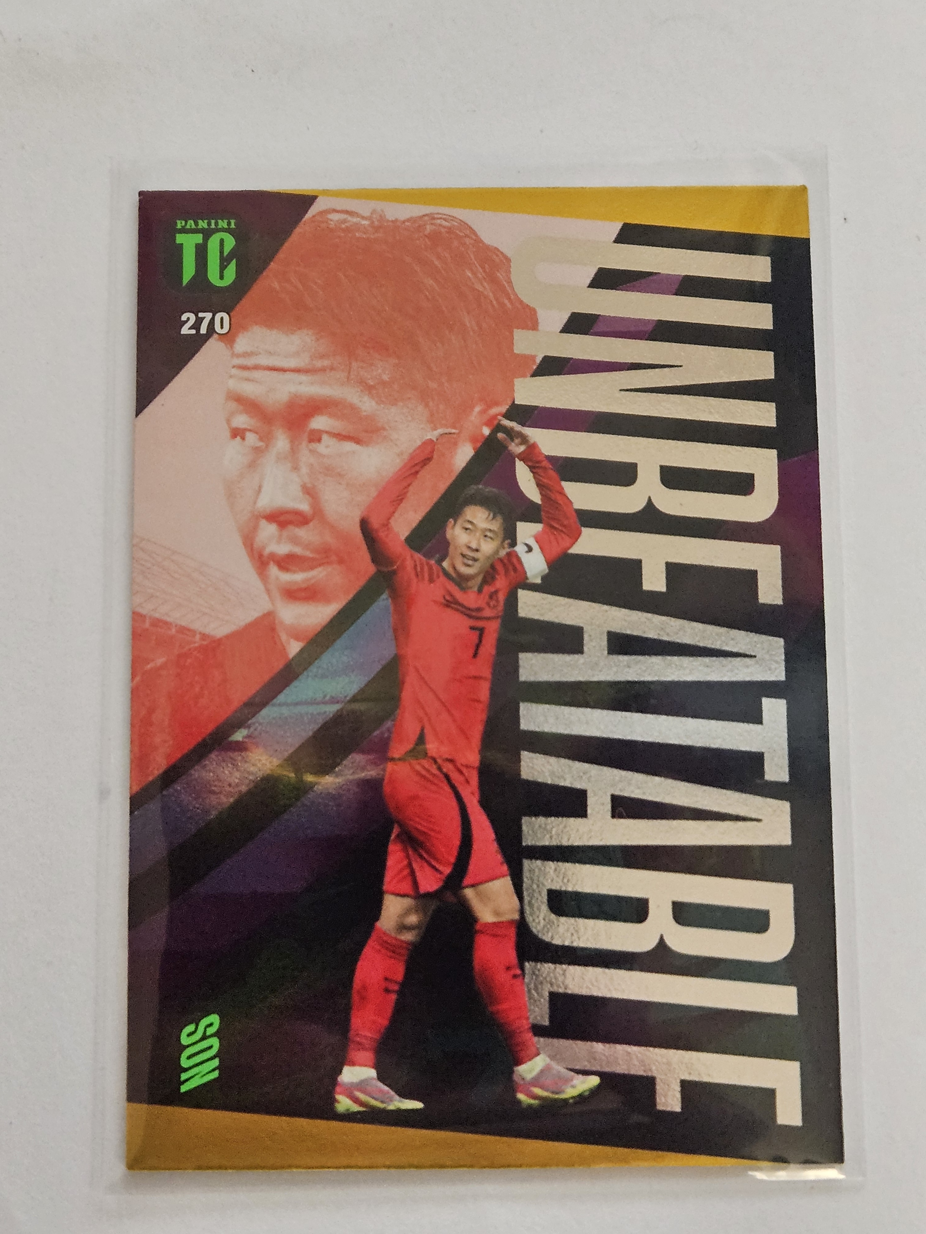 270. 손흥민 SON ( Korea )  bright gold unbeatable card Panini Top Class 2024 탑클래스 2024 : 캠핑토이