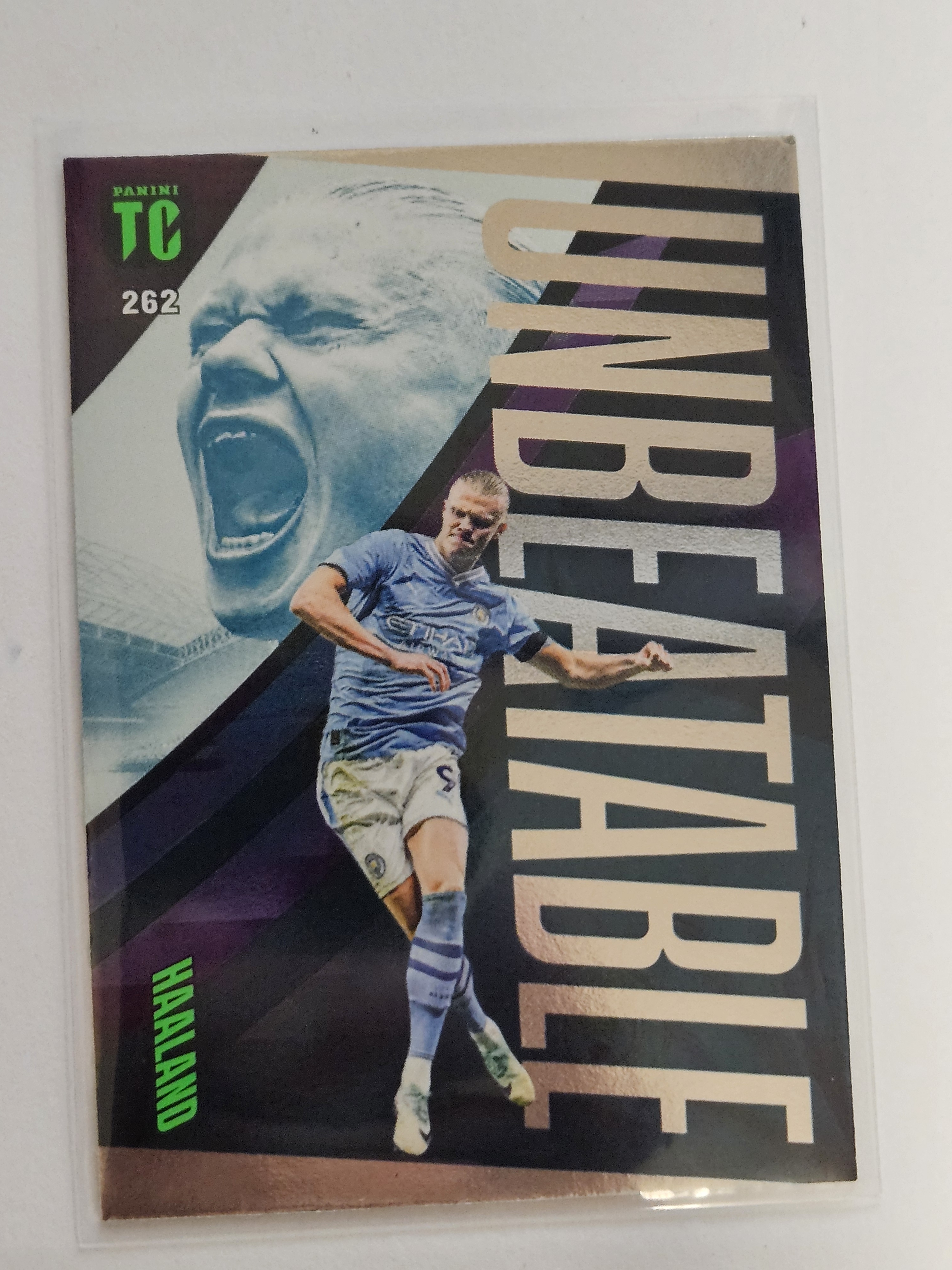 262. Eerling Haaland (Manchester City) unbeatable card Panini Top Class 2024 파니니 탑클래스 2024 : 캠핑토이