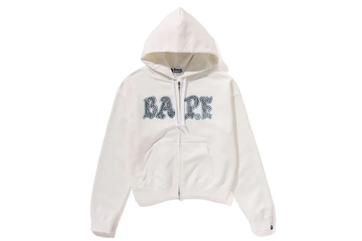 [베이프정품] 일부 국내배송 레이디스 우먼 베이프 크리스탈 스톤 베이프 집업 후드 BAPE CRYSTAL STONE BAPE ZIP HOODIE... 