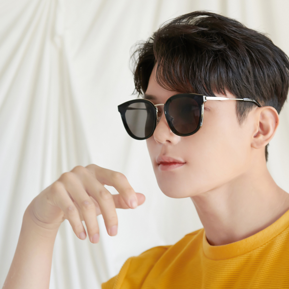 빅사이즈 대두 사각 뿔테 UV 시력보호 자외선차단 편광 선글라스 블랙 : 2DITOR 투디터