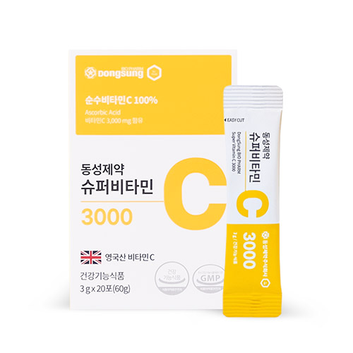 동성제약 슈퍼 비타민C 3000 영국산 비타민씨 분말 가루 메가 고함량 20포 20일분 : 닥터요드