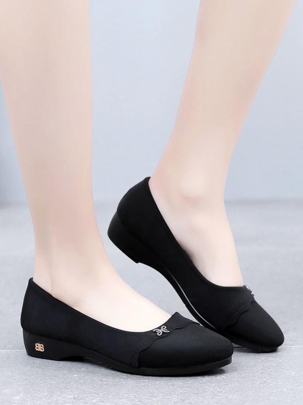 여성용 미끄럼 스텔레토힐 방지 웨지 천 신발 부드러운 바닥 블랙 공구 작업 페달 봄 및 : 벌스토어st