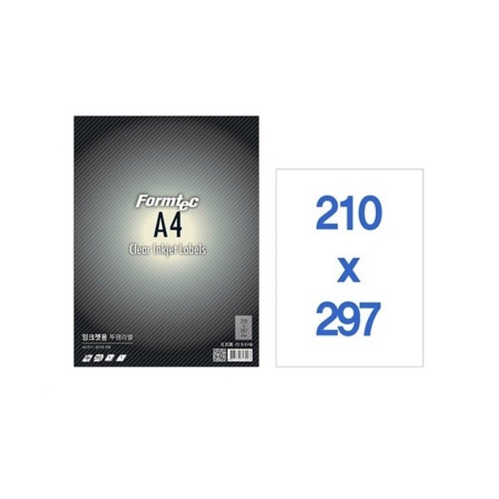 폼텍 잉크젯 투명 라벨지 IC-3130 : 우림문구