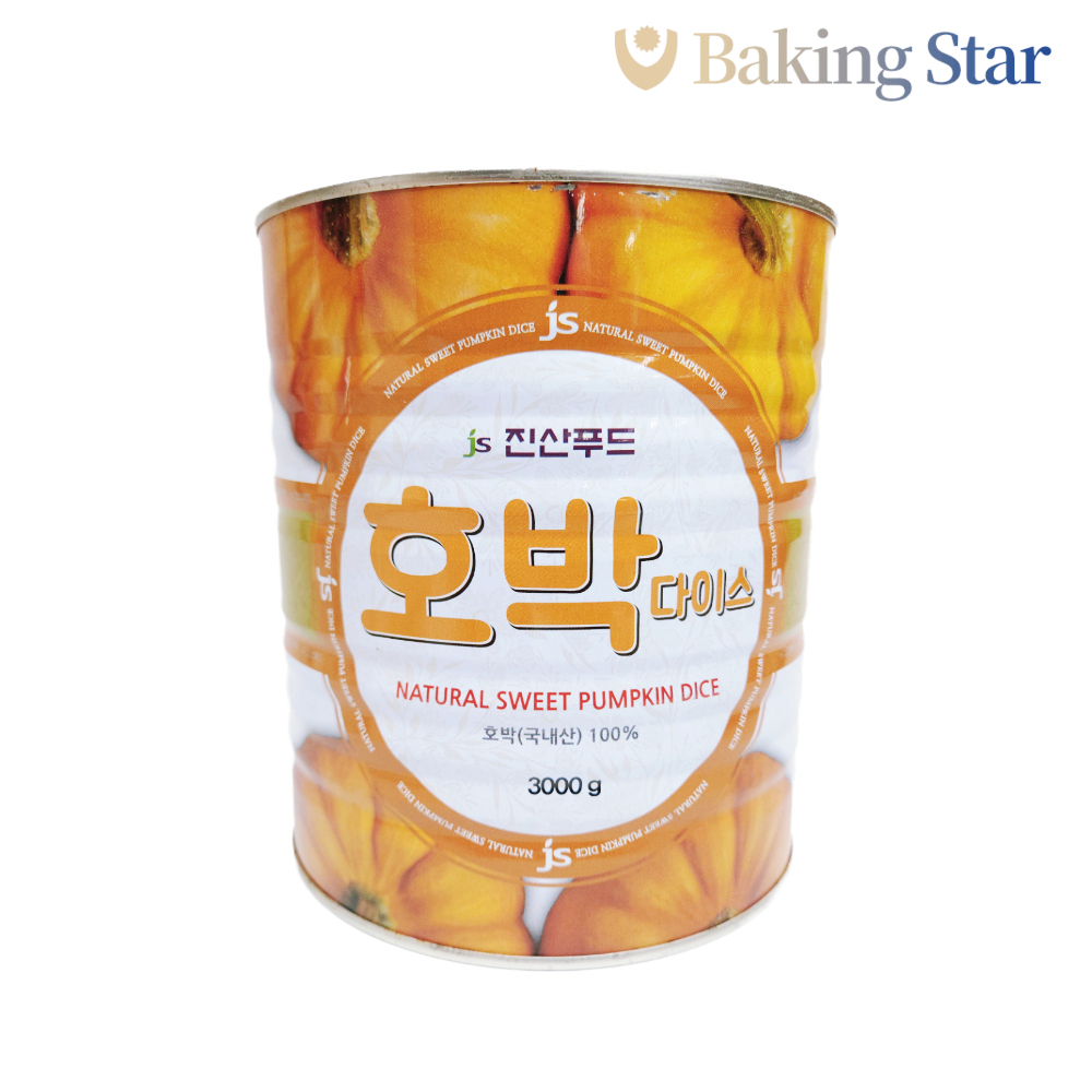 진산푸드 호박다이스 3kg 캔 통조림 국산 : 베이킹스타