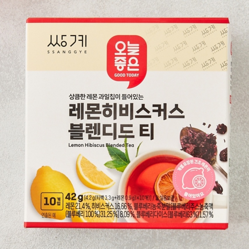 쌍계명차 오늘좋은 청귤 캐모마일 오렌지 루이보스 레몬 히비스커스 블렌디드 티 과일칩 상큼한 달콤한 커피대용 홈카페 티타임 : 단디판다