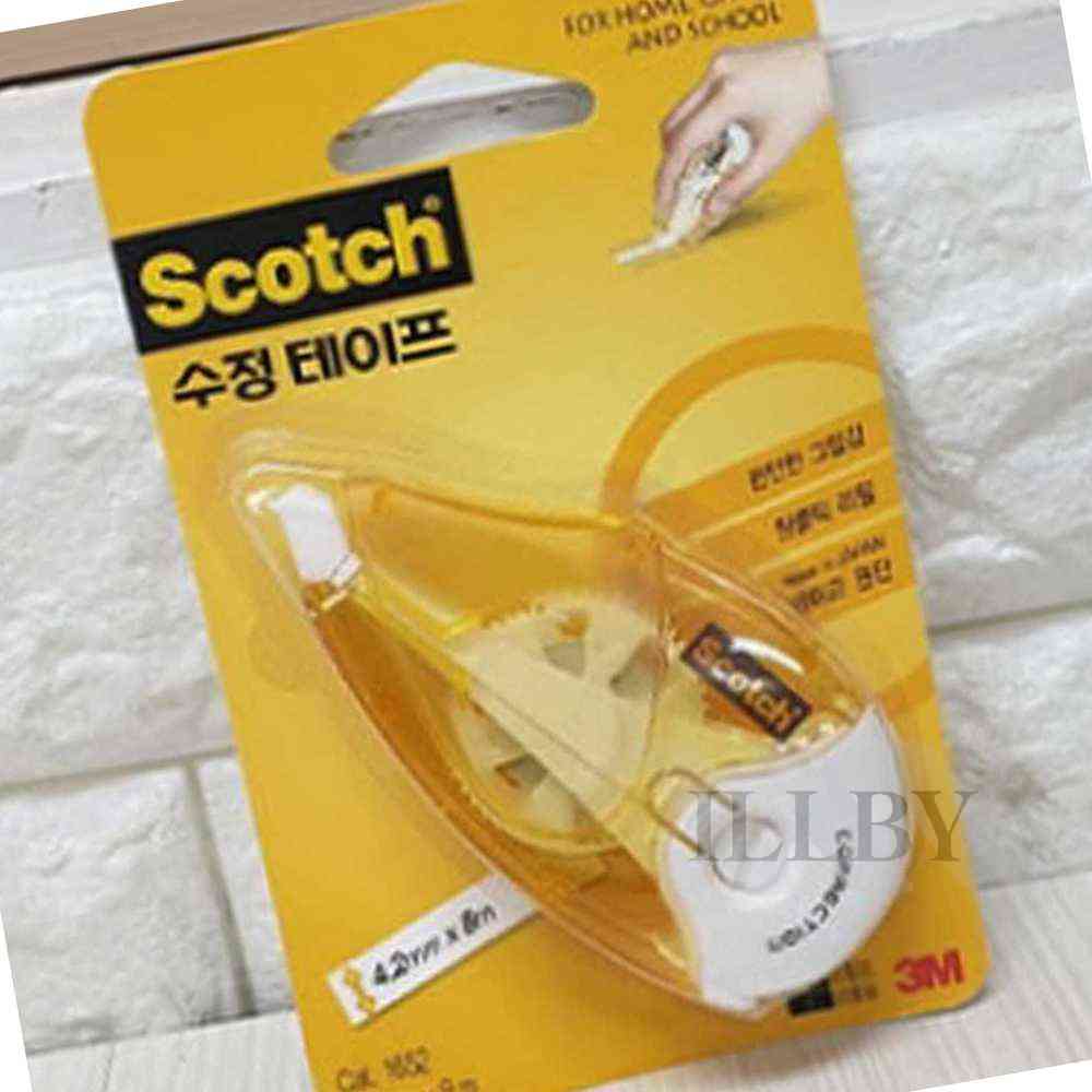 일비 4.2MM 수정테이프 노란색 흰색테이프 수정테잎 볼펜 화이트 : 이비스마트