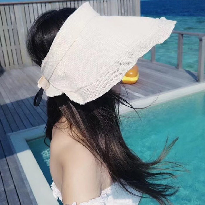 여성 벙거지 모자 여름 여행 휴양지 산책 모자 챙넓은 버킷햇 서핑 물놀이 햇빛가리개모자 : 준s 샵