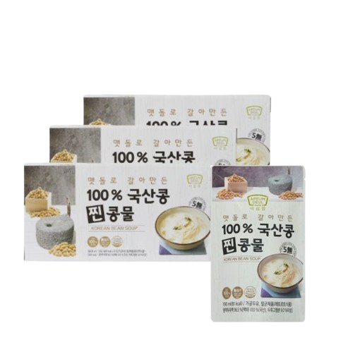 아름뜰 맷돌로 갈아만든 100% 국산콩 찐콩물 60개 : 비타상사