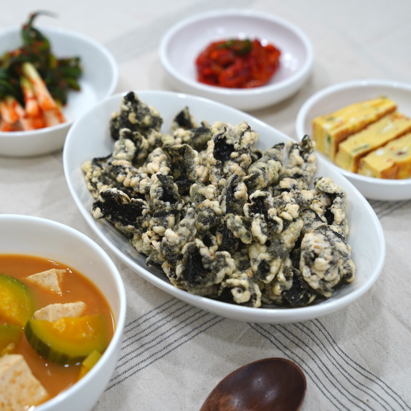 한우물 김부각 기가막혀 80g 지인선물 자취생 자취반찬 칼로리낮은과자 자취생반찬 : 한우물식품