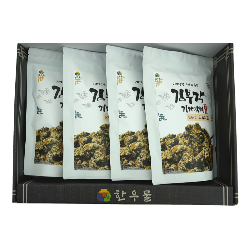 한우물 김부각 기가막혀 선물세트 50g x 4봉 지인선물 김부각선물 부모님선물 : 한우물식품