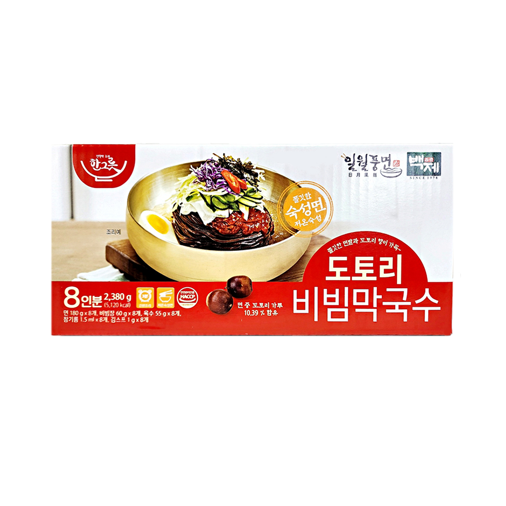 백제 일월풍면 도토리 비빔막국수 297.5g x 8입 코스트코 : 다온미니샵