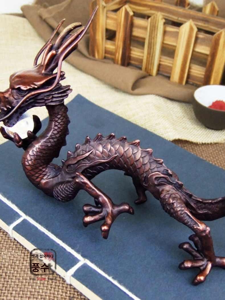 용인형 행운 용장식품 풍수 성공 적룡 인테리어 재운 소품 선물 일본 장수 : 해피 럭키