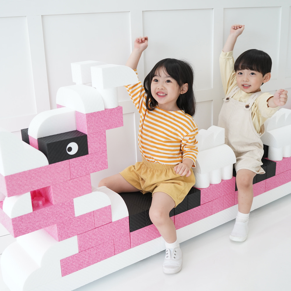 포아트 상상블록 시즌2 set 붕붕카 어린이집 유치원 소프트 대형 빅블럭 실내자동차놀이 : 토이앤키즈