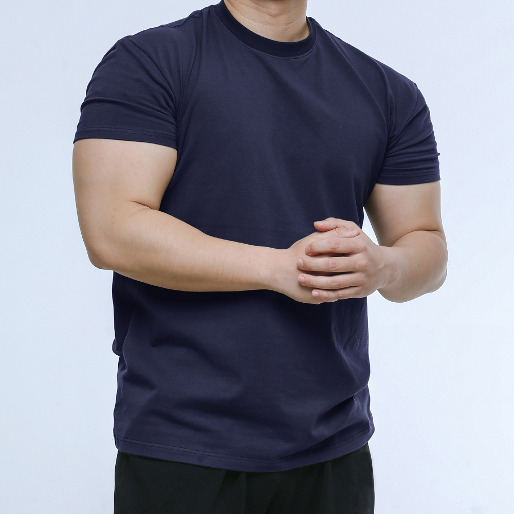 원에임 무지 머슬핏 반팔 헬창옷 남자 머슬티 헬스티셔츠 : 원에임