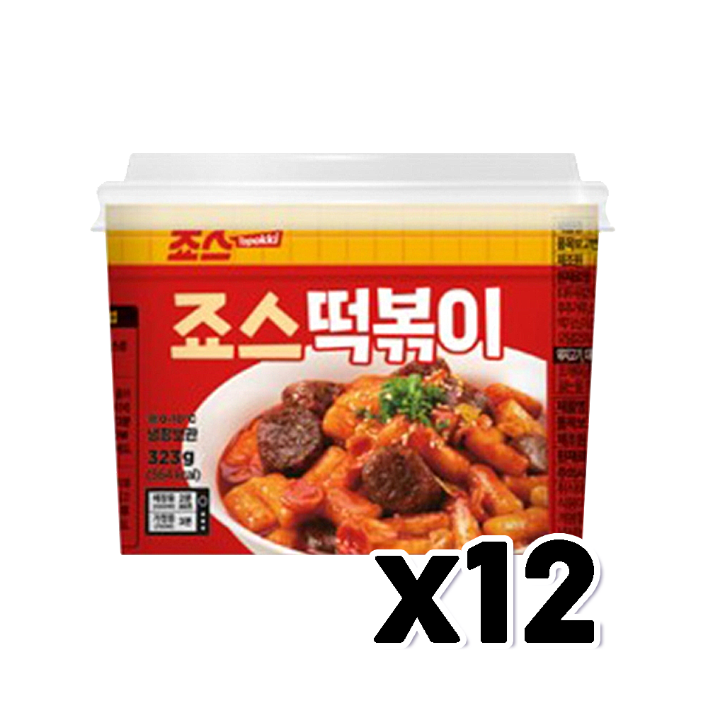 죠스떡볶이 순대포함 즉석용기컵 323g x 12개 : 트렌디푸드샵