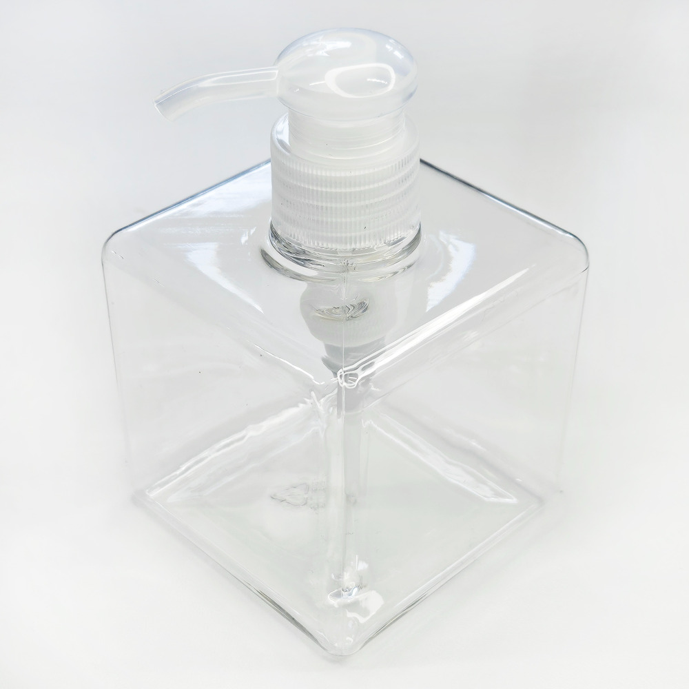 비손플러스 사각 펌핑 투명 공병 로션 샴푸 통 소분 용기 250ml : 비손플러스
