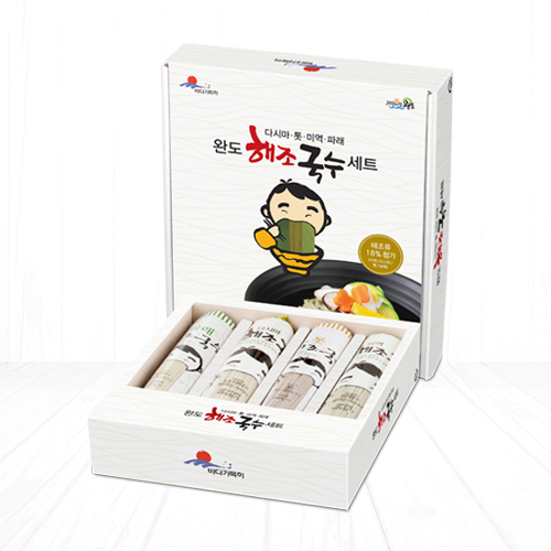 완도 해조국수세트-4종 (1kg) 미역국수 다시마 톳  파래 각 250g : 씨위드마켓