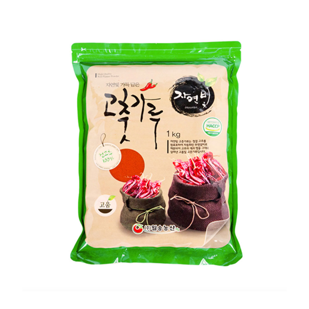 자연빛 월송 중국산 고춧가루 1kg 순한맛 김치용 고운용 고추가루 : 국내상회