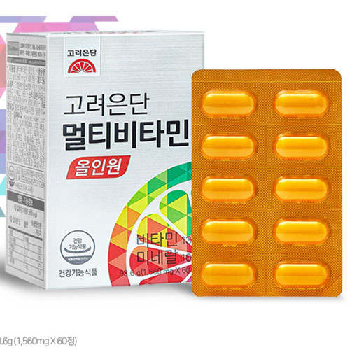 고려은단 멀티비타민 미네랄 올인원 종합비타민 남녀노소 90정 : 주신마트