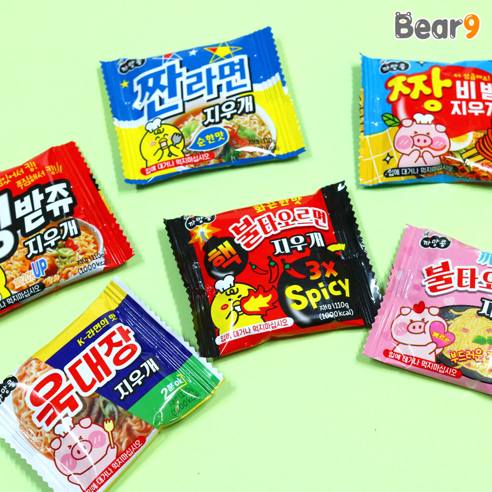 500 까망콩 라면 지우개 / 패러디 학용품 문구 어린이 학교 연필 필기구 초등학생 팬시 랜덤지우개 문구잼 : 아트윈