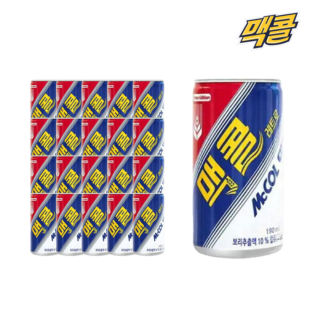 맥콜 190 맥콜캔 맥콜190 ML 30캔 : 피에이디