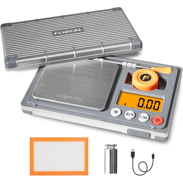 측정 도구 조미료 주방 푸지온 그램 저울, 200g/0.01g 충전식 향신료 저울, 6개 환산, 미니 저울 그램과 온스, 쥬얼리 저울, 포켓 저울, 스너프... 