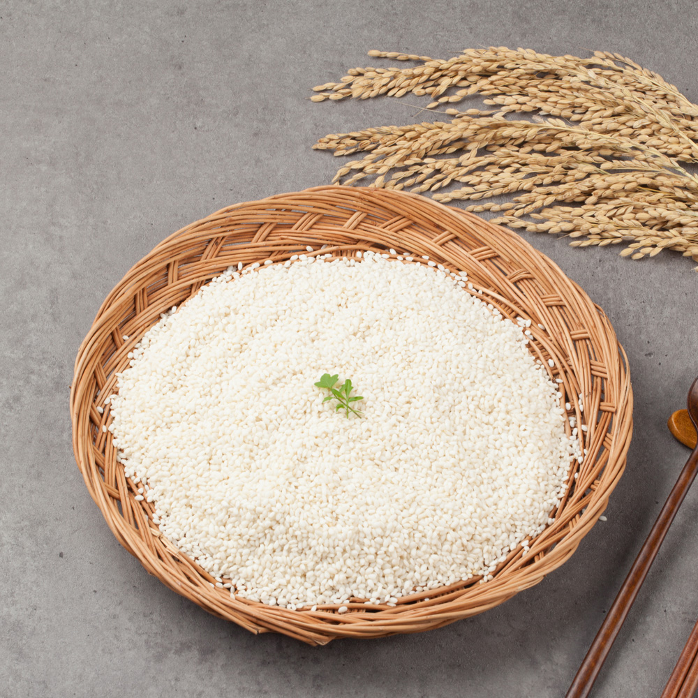 순우리 찹쌀 1kg 국산 우리농산물 찰밥 오곡밥 다이어트 식이섬유 영양 잡곡 : 해피와럭키