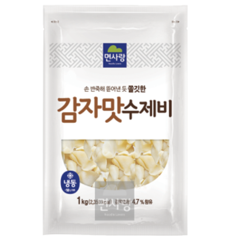 면사랑 감자맛 수제비 1kg : 고삐