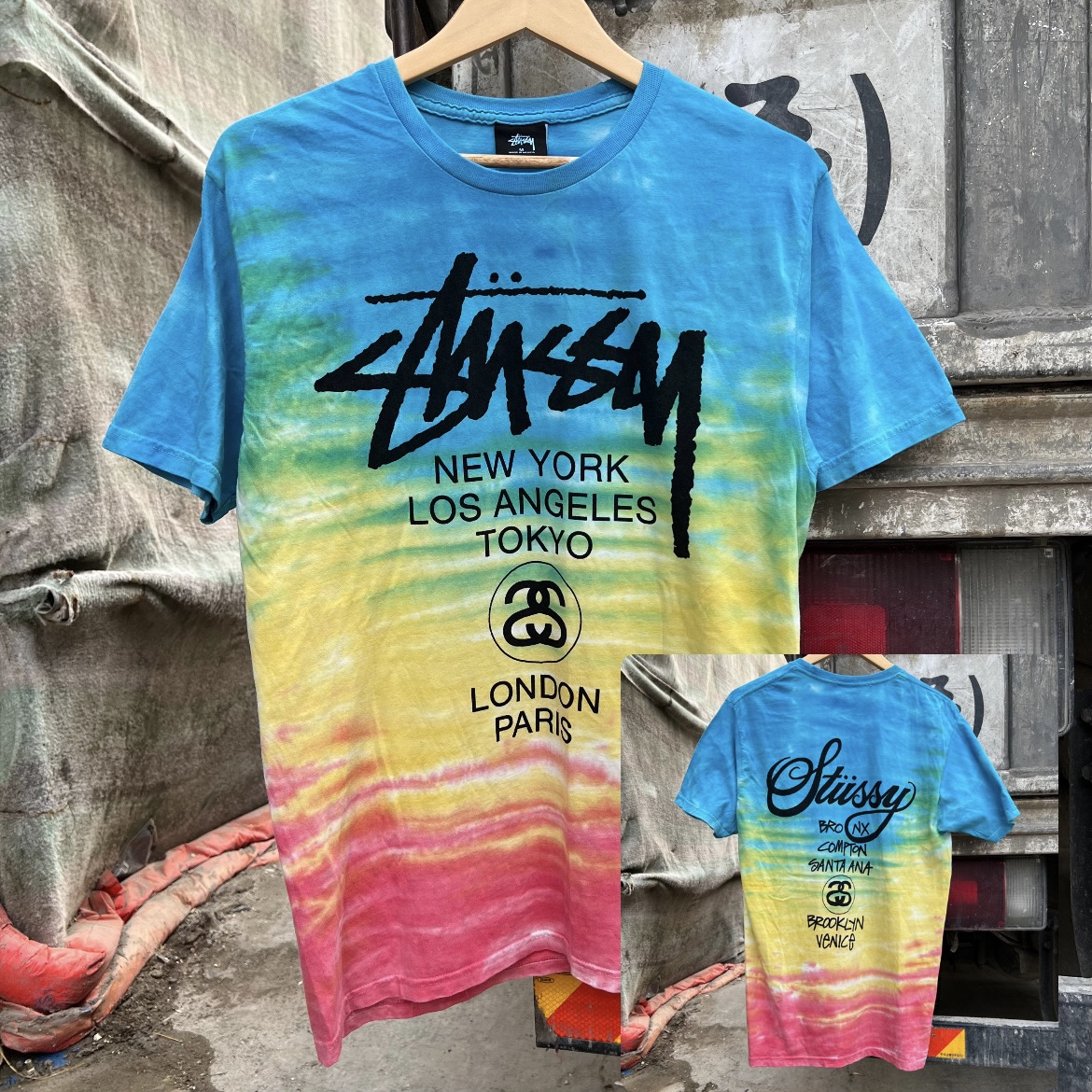 Stussy 스투시 타이다이 월드투어 반팔티 : 메테오빈티지