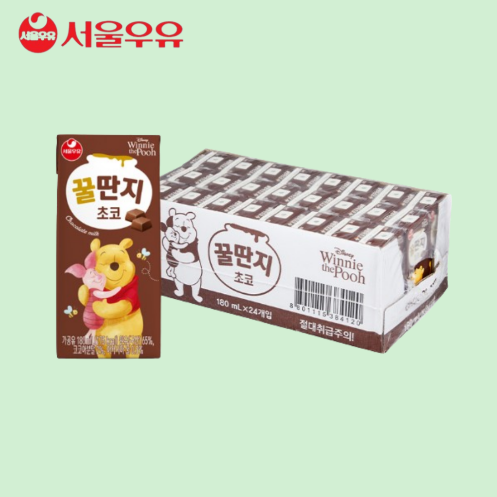 서울우유 꿀단지 초코 우유 180ml x 24개 : 올굿유통