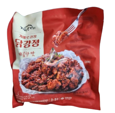 가마정 닭 강정 500g 3+1팩 매콤한맛 캠핑 매장 치킨 : 시스뜨라