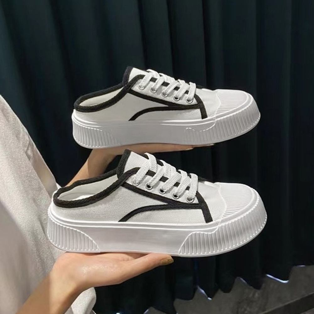 운동화 스니커즈 캔버스 슬리퍼 여성 뮬블로퍼 : 컬쳐쇼핑