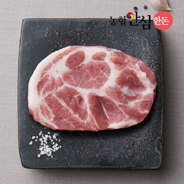 [냉장] 한돈 돼지 목살 500g 바베큐 스테이크 수육보쌈 제육 불고기 칼집목살 찌개 캠핑 고기/2개이상무배 : 농협안심한돈