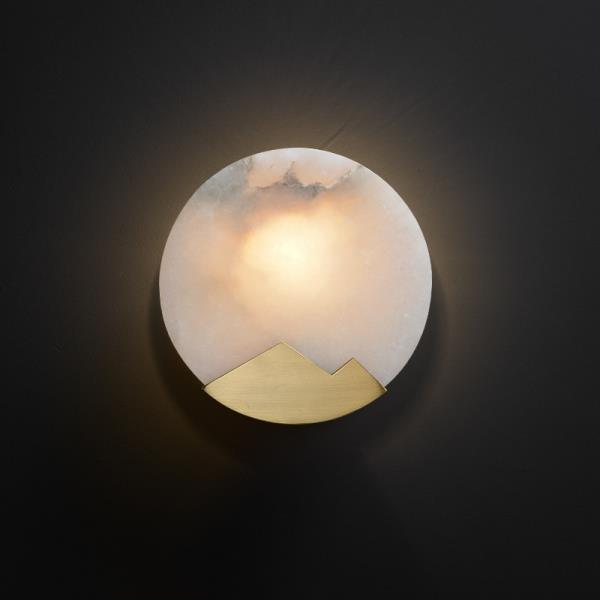 Modern Minimalist Living Room Wall Lamp Bedside Aisle Stairs Corridor round Marble : 우장코퍼레이션